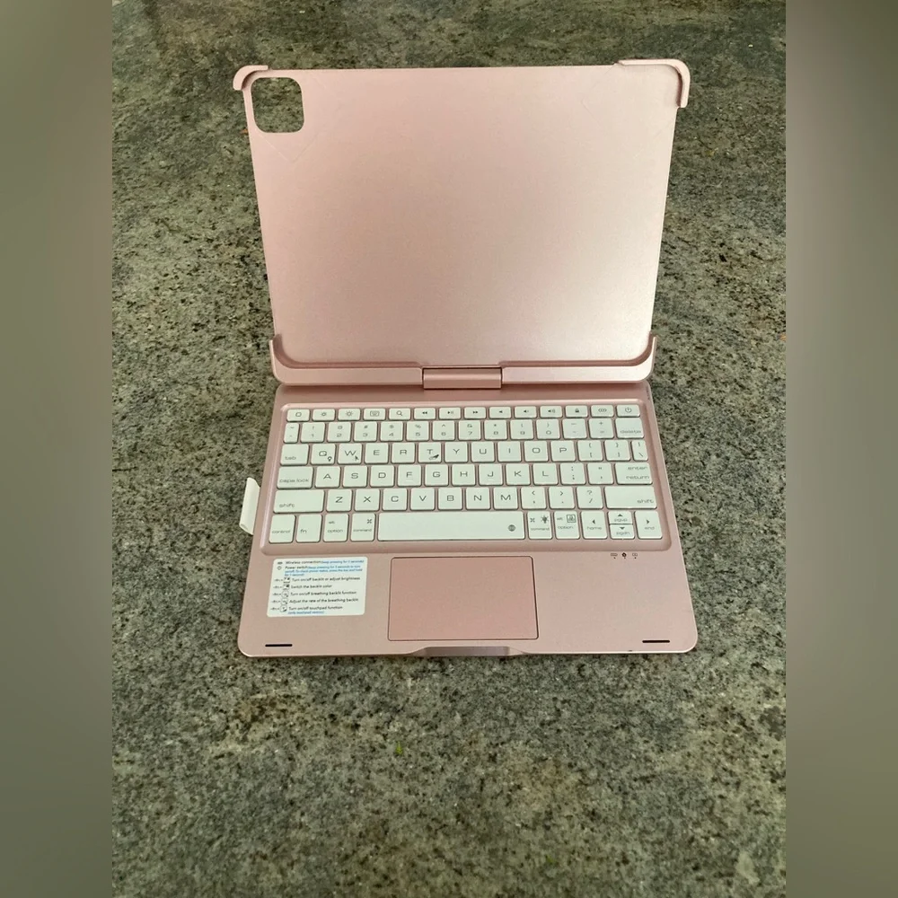 iPad 10.2/10.5 360 Wireless Bluetooth Keyboard Touchpad Backlight Case Cover